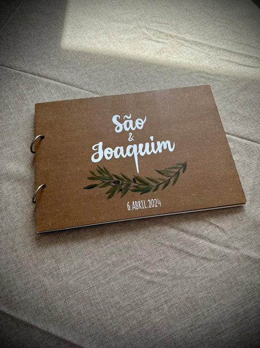 Álbum de casamento / Livro de honra personalizado pintado à mão