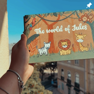 Álbum para crianças personalizado pintado à mão