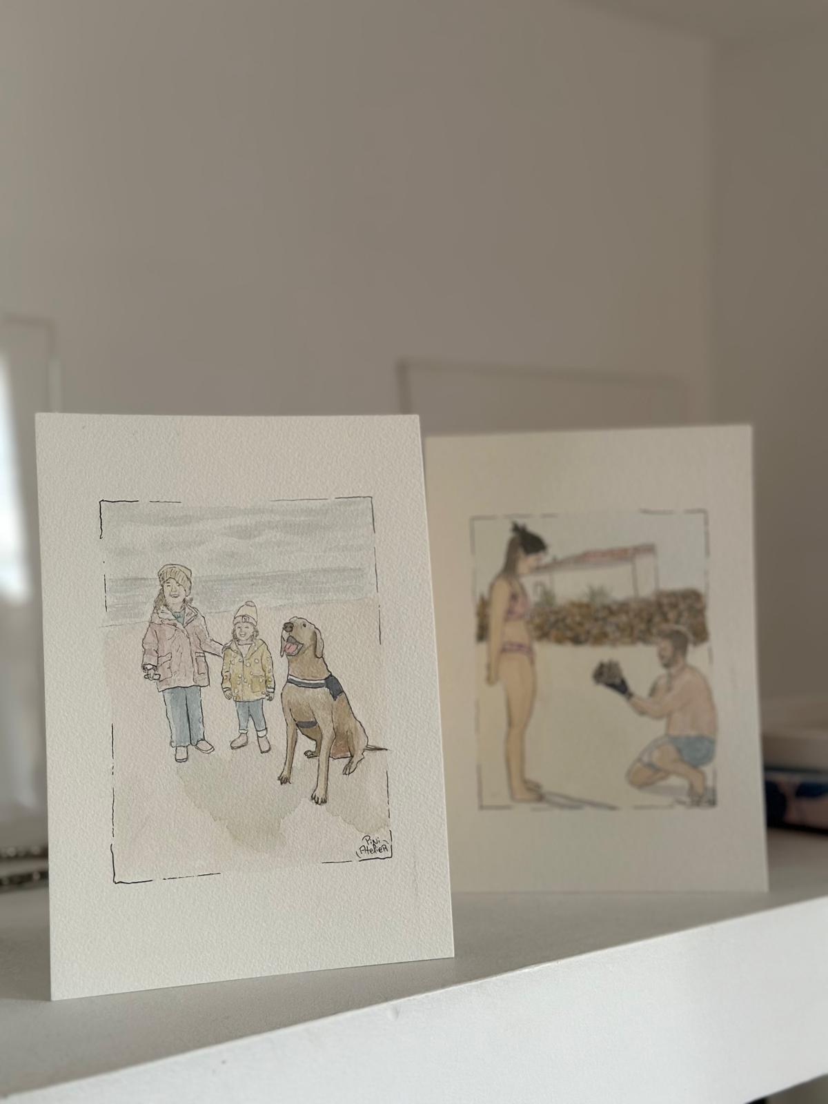 Personalized Family Watercolor