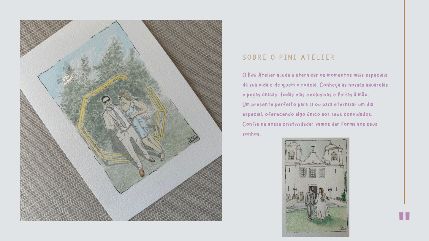 Pini Weddings - Aguarelas ao vivo em casamentos / batizados / eventos