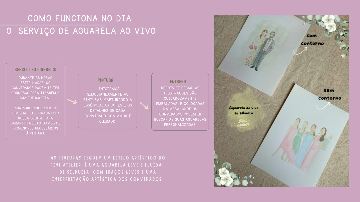 Pini Weddings - Aguarelas ao vivo em casamentos / batizados / eventos