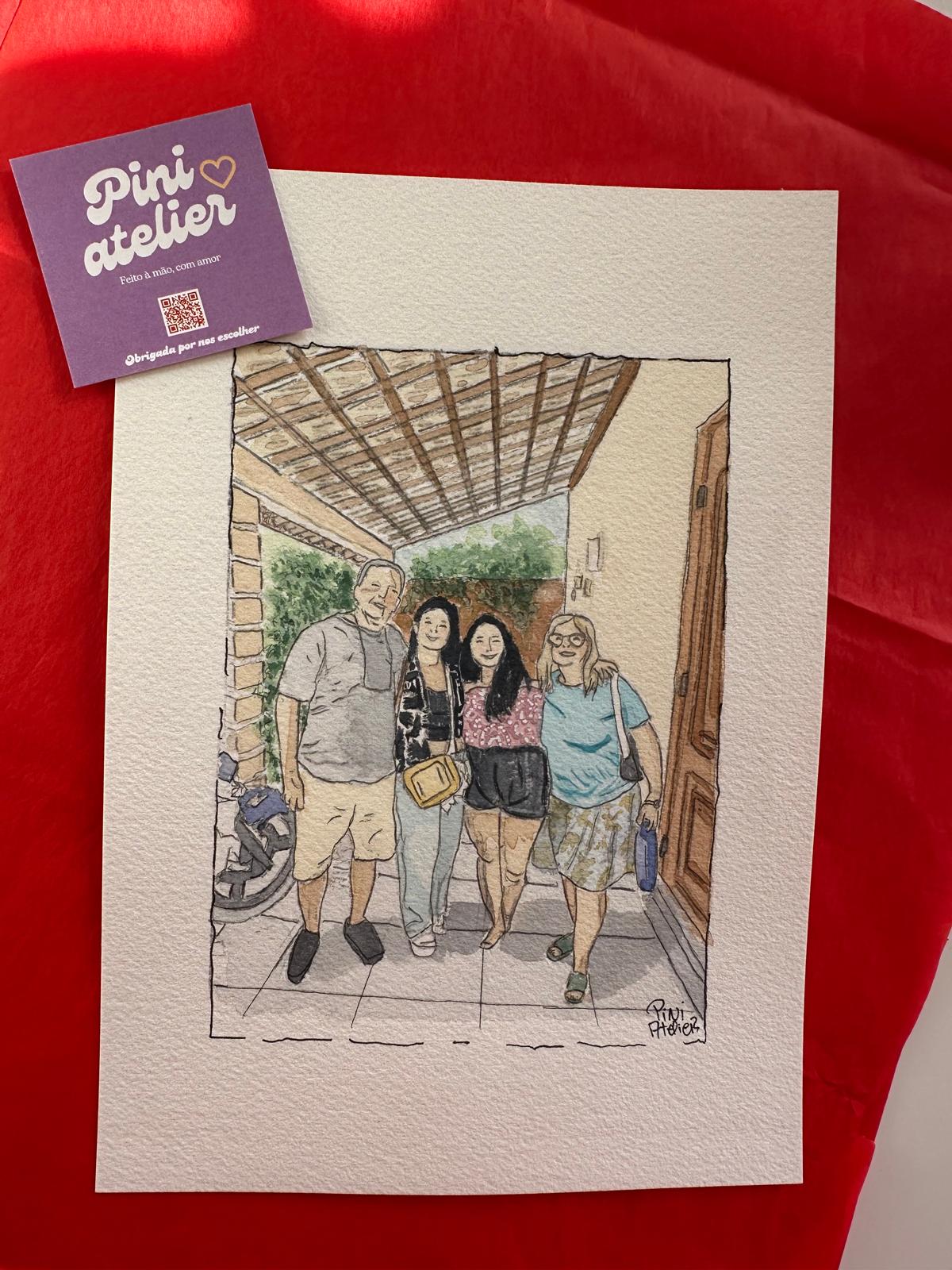 Personalized Family Watercolor