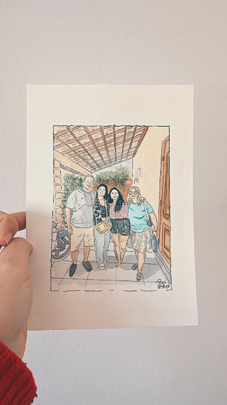 Personalized Family Watercolor