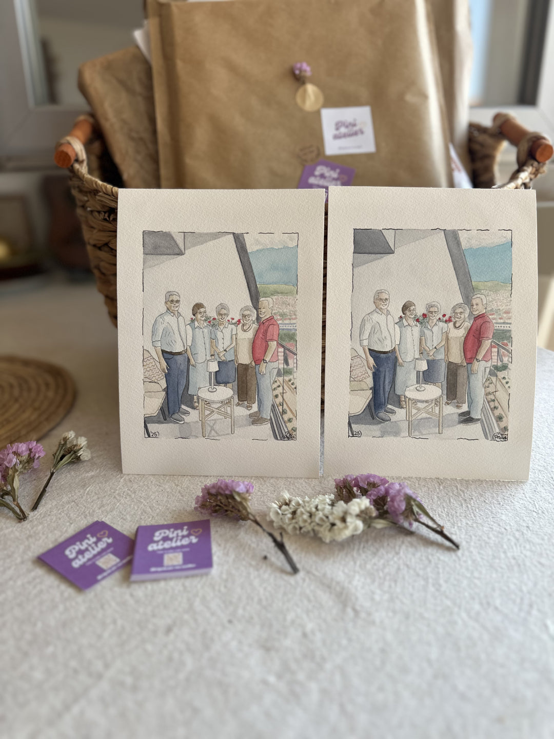 Personalized Family Watercolor