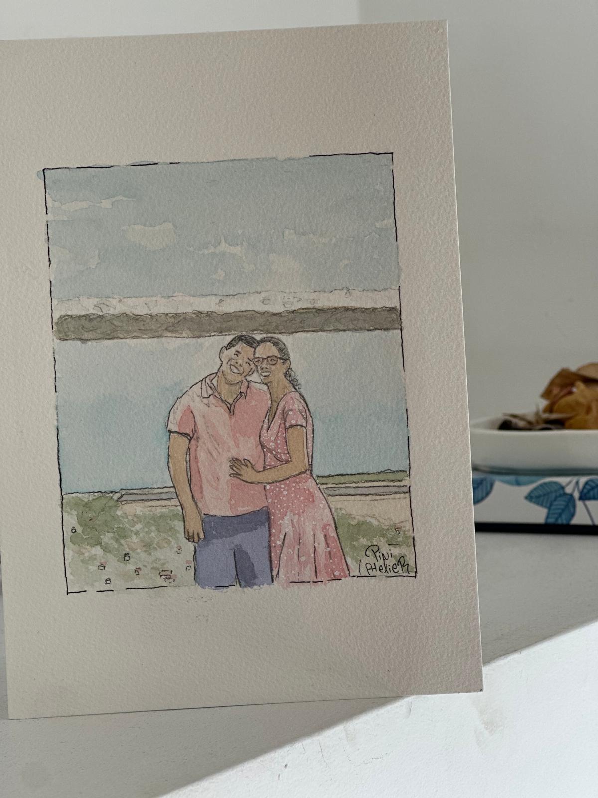 Pini Gifts - Aguarelas Personalizadas Pintadas à mão